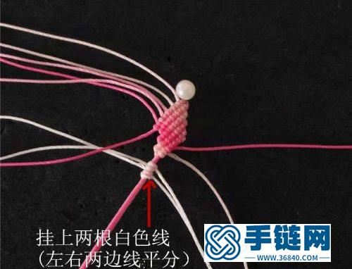 中国结圆蜡珍珠漂亮小花的详细编制方法