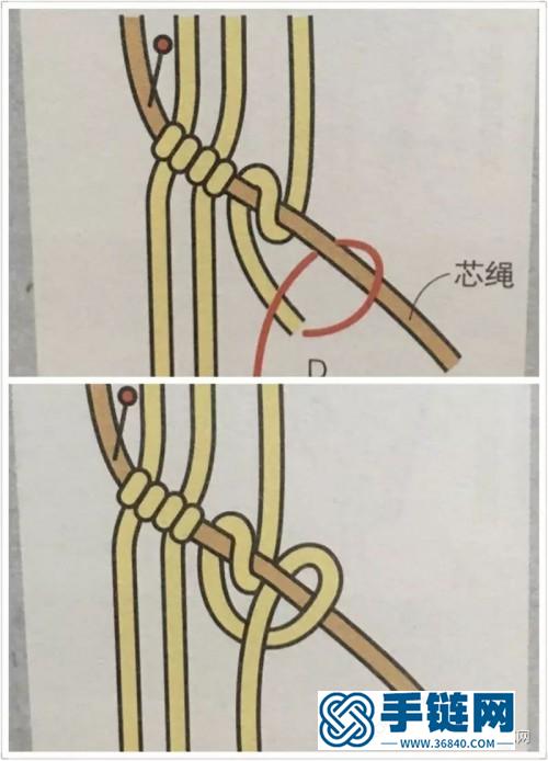 斜卷串珠蜡线手链的详细制作图解