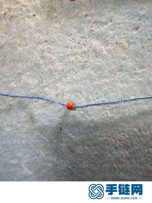 中国结蜡金线南红珠蝴蝶小扣头的详细制作方法