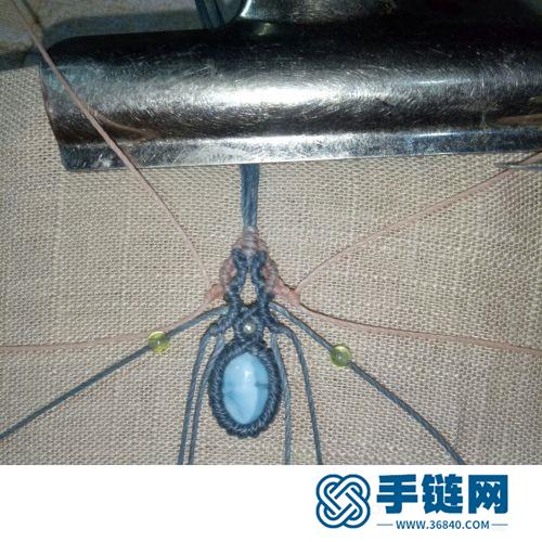 中国结蜡线珊瑚玉吊坠的详细制作图解