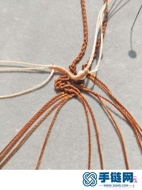 绳编圆蜡粉珠尾扣的详细制作图解