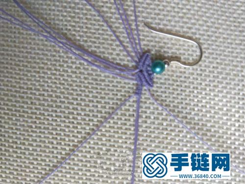 微芯蜡线银珠水晶耳钩的详细制作图解