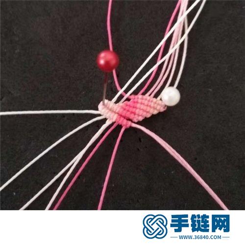 中国结圆蜡珍珠漂亮小花的详细编制方法