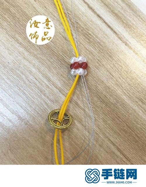 中国结玉线手串挂环的制作方法