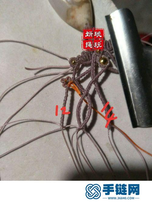 中国结玉线有孔石头项链的详细编制方法