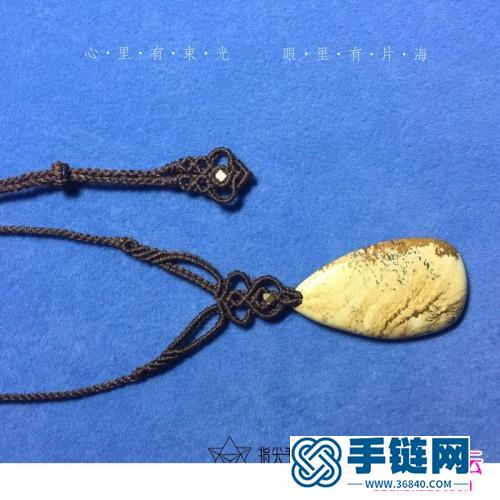 秋色挂石蜡线项链的详细制作步骤