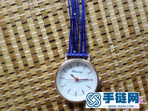 绳编蓝色多瑙河手表带的详细编制教程