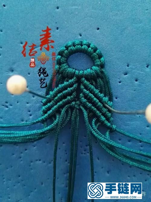 玉线吉祥红宽版手镯的详细制作图解