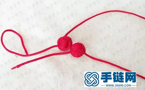 樱桃红绳耳环的制作步骤图