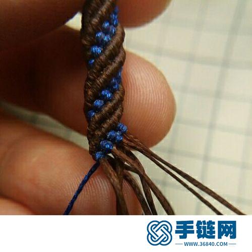 斜卷结粗项链的详细编制方法