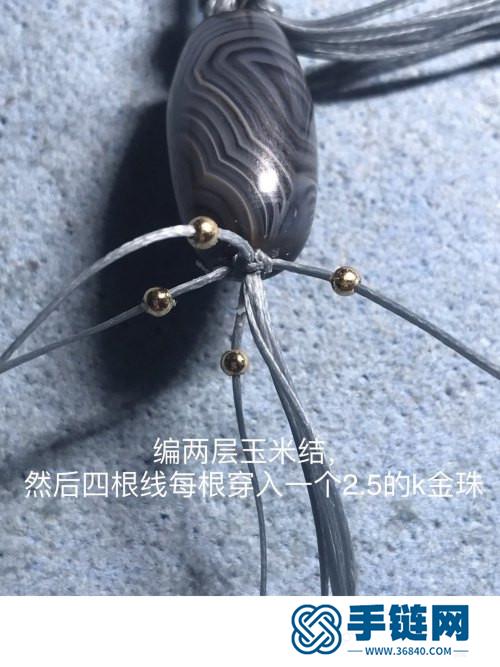 扁蜡桶珠锁骨链的详细制作图解