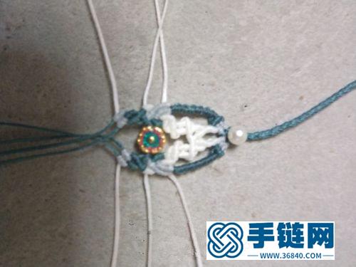 中国结扁蜡线项链扣头的详细编制方法