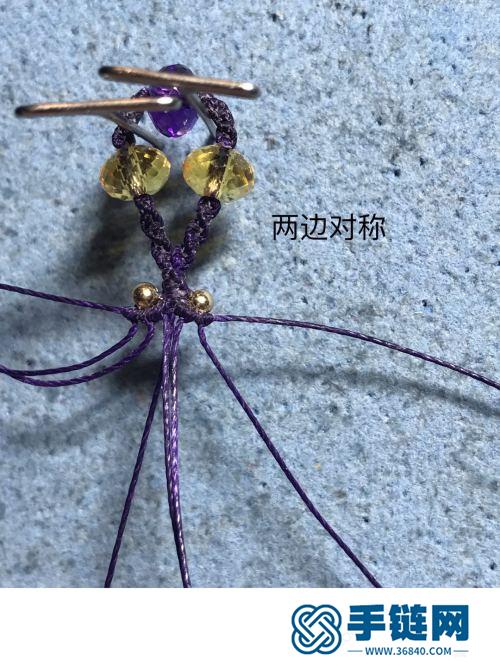 中国结玉线小鱼耳环的详细编制方法