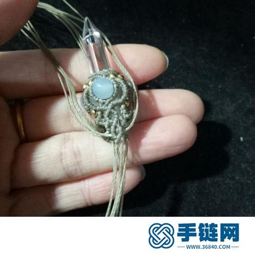 蜡线水晶六棱柱项链吊坠的详细制作图解