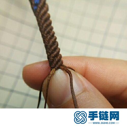 斜卷结粗项链的详细编制方法