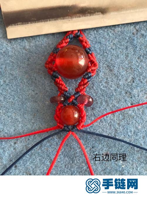 中国结玛瑙珠蜡线手链的详细制作图解