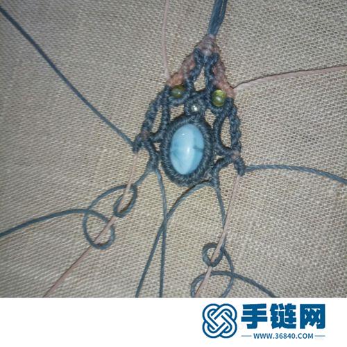 中国结蜡线珊瑚玉吊坠的详细制作图解