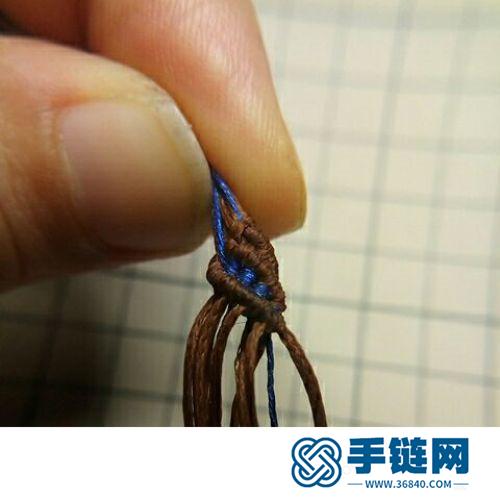 斜卷结粗项链的详细编制方法