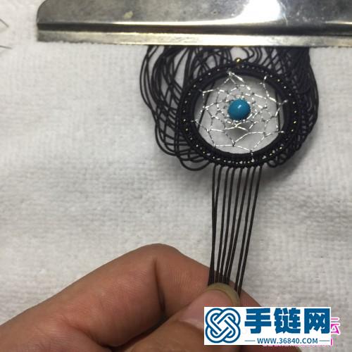 绳编macrame手机挂饰捕梦树环的详细缝制教程