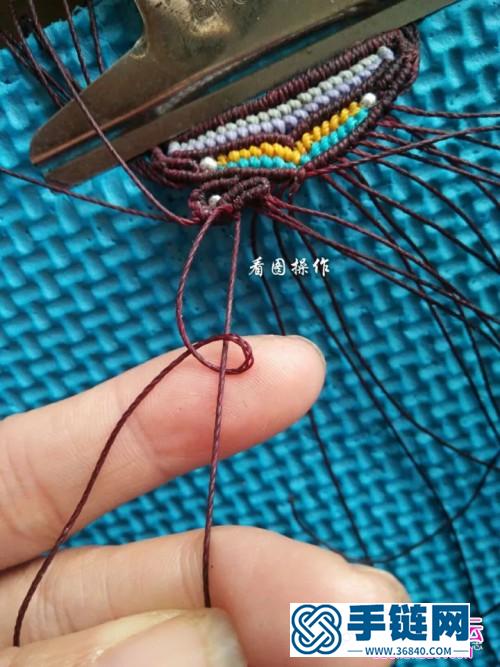 蜡线银珠蝶韵项链的详细制作步骤图