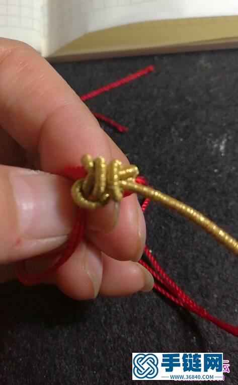 绳编金蝶结的制作图解