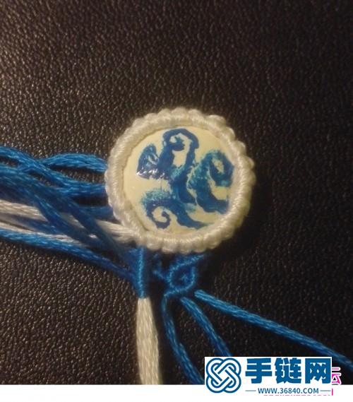 绳编青花瓷中国风耳坠的详细制作图解