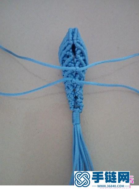 绳编小魚包挂的方法