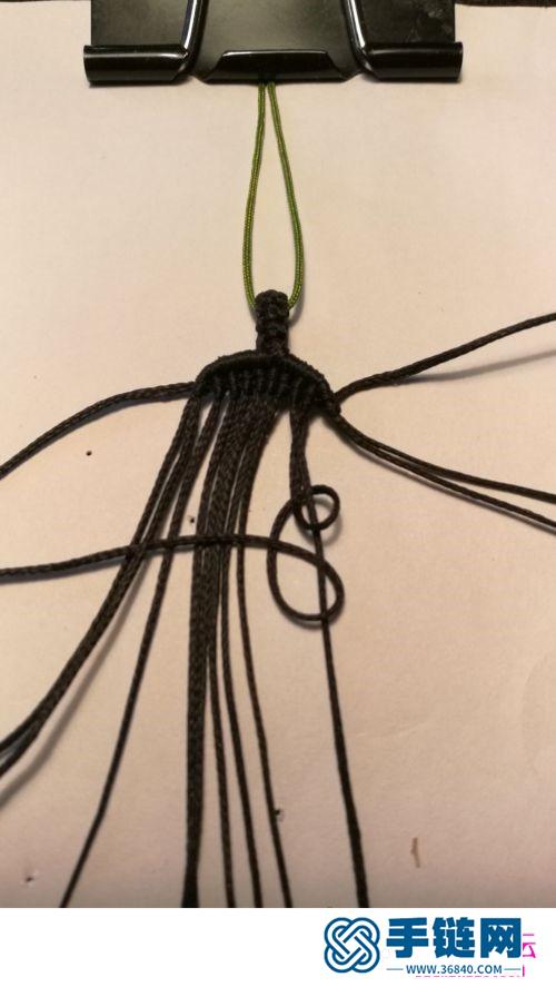 绳编蝙蝠吊坠扣的详细制作方法