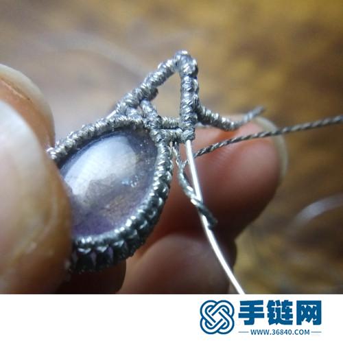 中国结蜡线包石精灵戒指的详细制作图解
