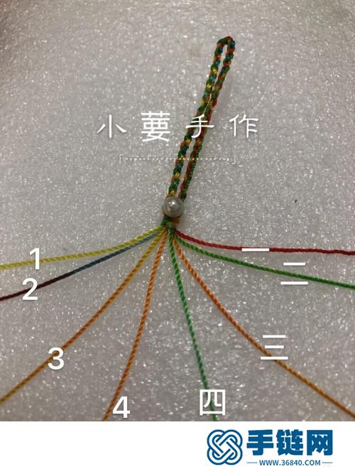 绳编天使翅膀朱砂生肖钥匙扣挂饰的详细编制教程