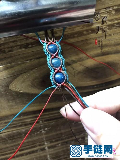 绳编扁蜡串珠手链的详细编织教程