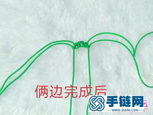 玉线绳编翠绿枫叶的制作步骤图