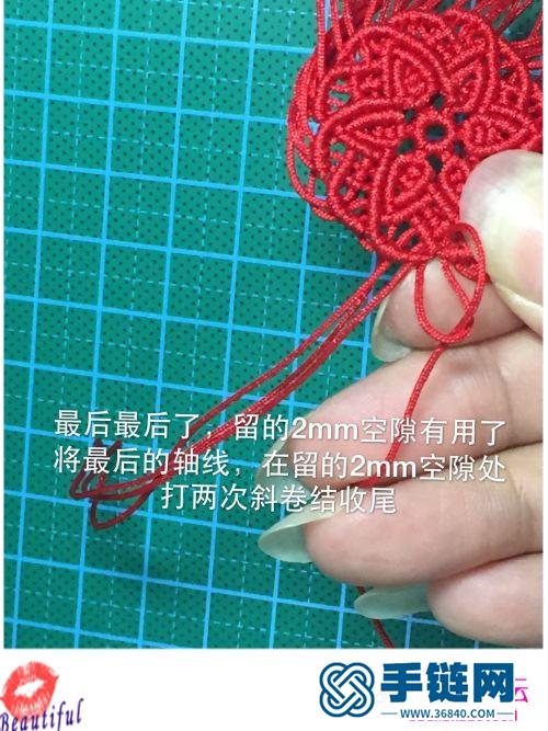 玉线编玉佩花型流苏挂件的详细制作教程