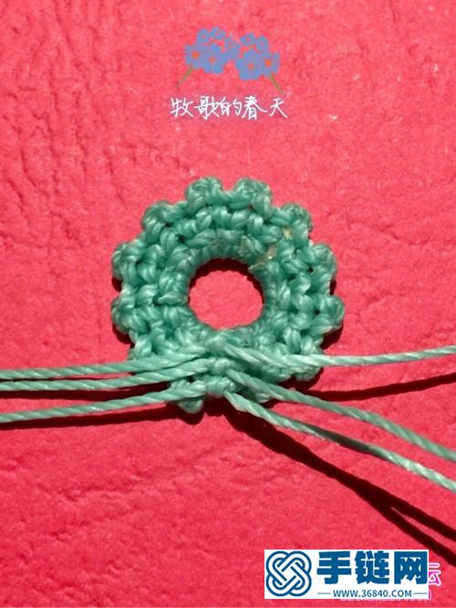 蜡线拼色圆环耳饰的详细制作图解
