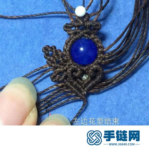 中国结蜡线花月叶耳坠的详细编制方法