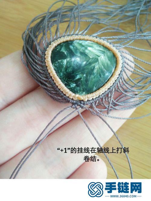 中国结蜡线绿龙晶项链的详细制作图解