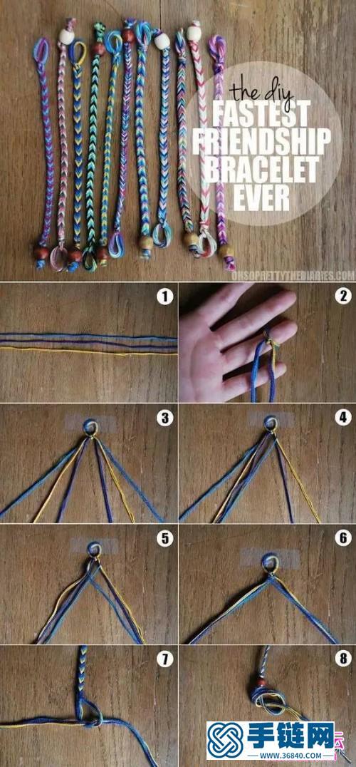 教你用绳编各种各样的手链，非常有创意哦