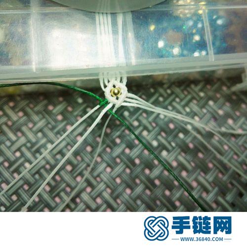 中国结双色竹节手链的详细制作图解