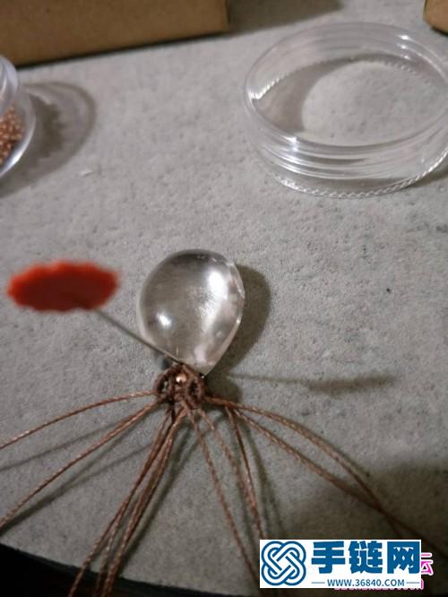 白水晶水滴豆子项链吊坠的详细缝制教程