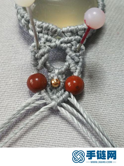 玉戒面沧海遗珠的手链的制作图解