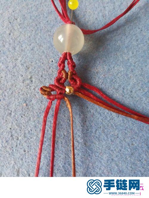 绳编单珠手绳的详细制作步骤图