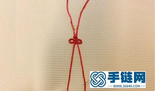 红绳编织的蝴蝶领结的方法步骤图