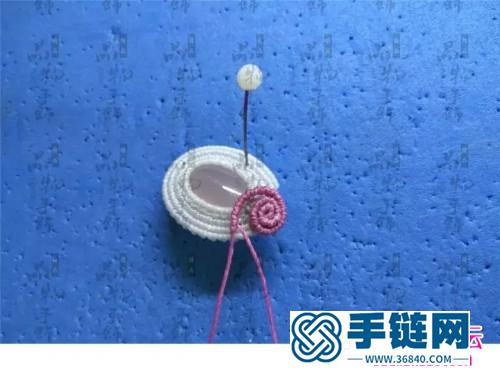 绳编梦幻甜甜圈包粉玉髓发圈的详细制作图解