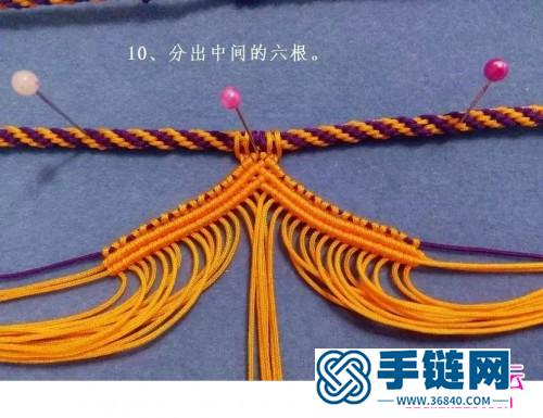 绳编印度风挂珠项链的详细编制图解
