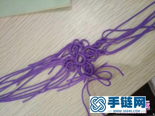 绳编镂空手链的编制图解