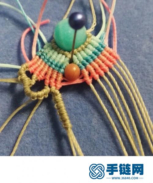 中国结天河石蔷薇森女风格手环的详细制作图解