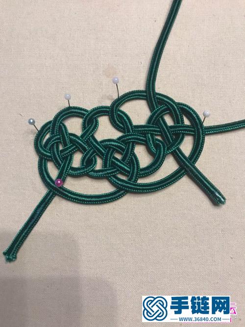 扁线绳编金钱结杯垫的详细编制教程