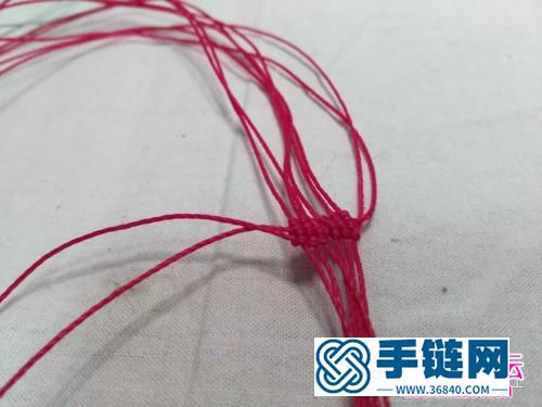编绳心花怒放玛瑙扣吊坠的详细编制图解