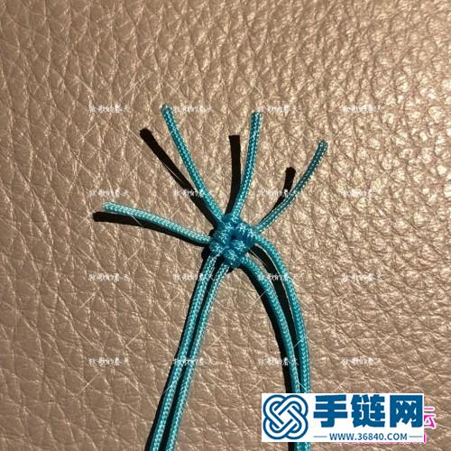 绳编玉线挂饰心锁的的详细编制图解