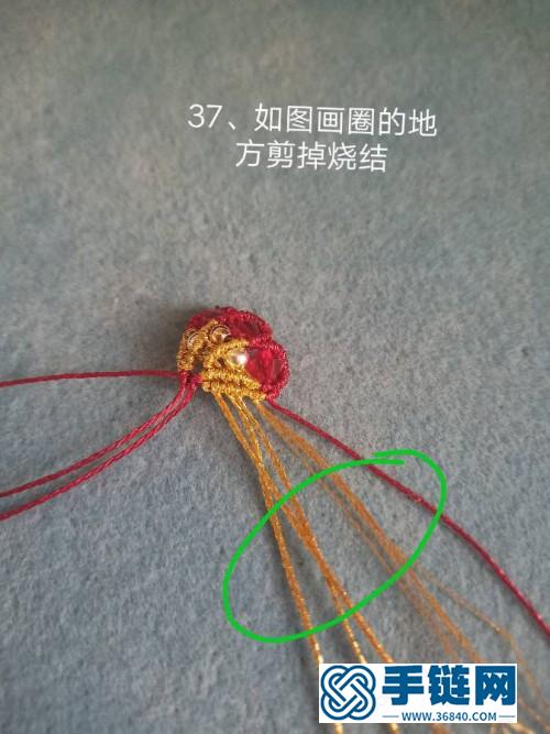 金线金银珠蝴蝶耳环的详细制作教程